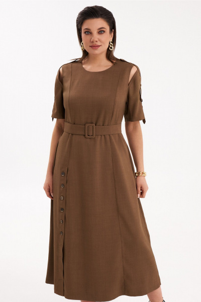 Платье KaVaRi 1086.2 коричневый - фото 6