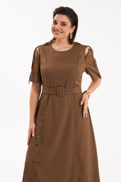 Платье KaVaRi 1086.2 коричневый - фото 5