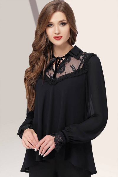 Блуза, топ LeNata 11884 черный - фото 6