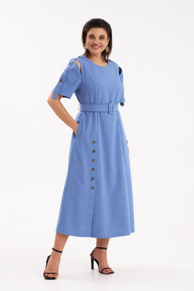 Платье KaVaRi 1086.3 голубой - фото 6