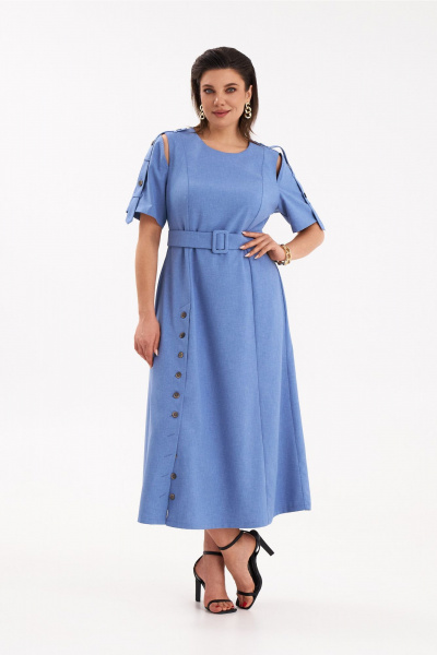 Платье KaVaRi 1086.3 голубой - фото 5