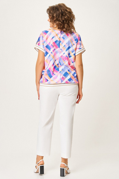 Блуза Swallow 839.6 ярко-голубой - фото 8