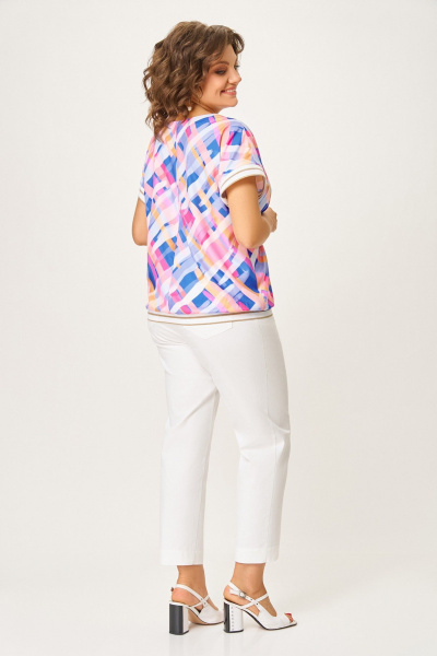 Блуза Swallow 839.6 ярко-голубой - фото 7