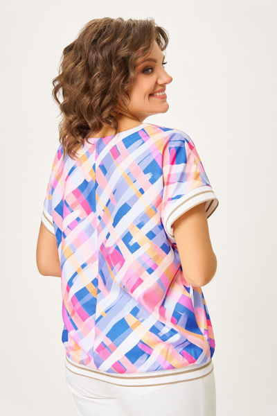 Блуза Swallow 839.6 ярко-голубой - фото 6