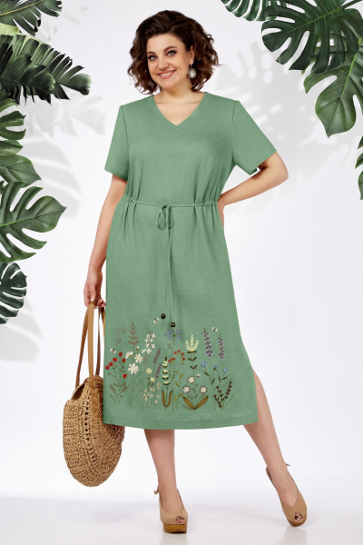 Платье БагираАнТа 937/1 зеленый - фото 2