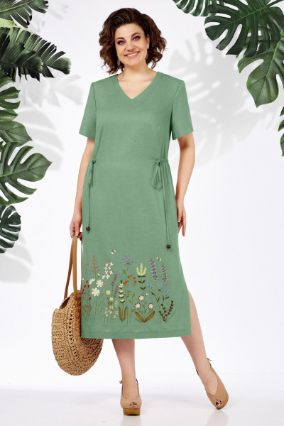 Платье БагираАнТа 937/1 зеленый - фото 1