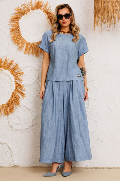 Блуза, брюки AGATTI 5755 синий - фото 4