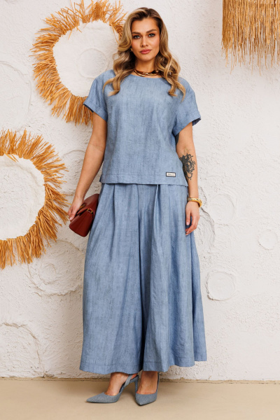 Блуза, брюки AGATTI 5755 синий - фото 1