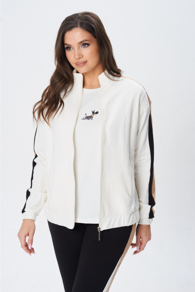 Брюки, джемпер, жакет MarSo 2434 молоко-капучино - фото 6