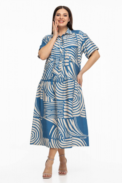 Платье Avila 0997 голубой - фото 2