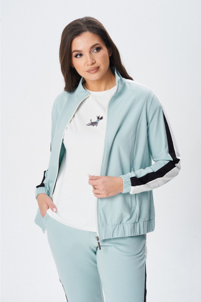 Брюки, джемпер, жакет MarSo 2434 мята-молоко - фото 5