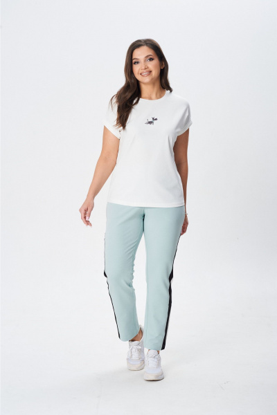 Брюки, джемпер, жакет MarSo 2434 мята-молоко - фото 4