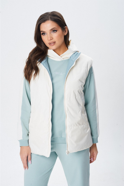 Жилет MarSo 2422ж мята-молоко - фото 6