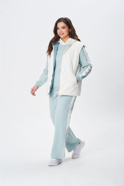 Жилет MarSo 2422ж мята-молоко - фото 3