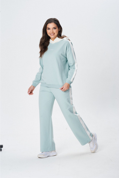 Брюки, джемпер MarSo 2422 мята-молоко - фото 2