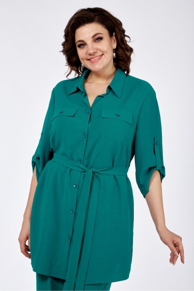 Блуза, брюки СиБон 0311 морская_волна - фото 2