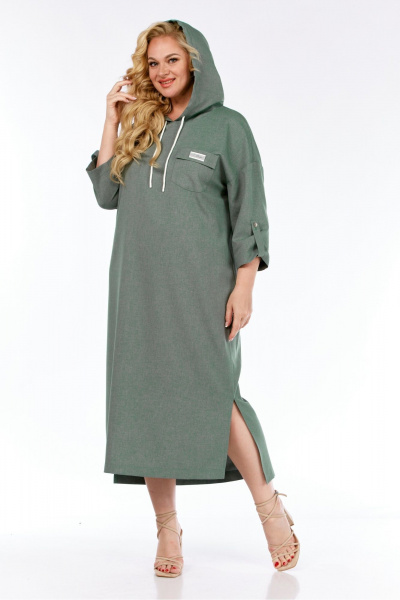 Платье СиБон 0332 хаки - фото 1