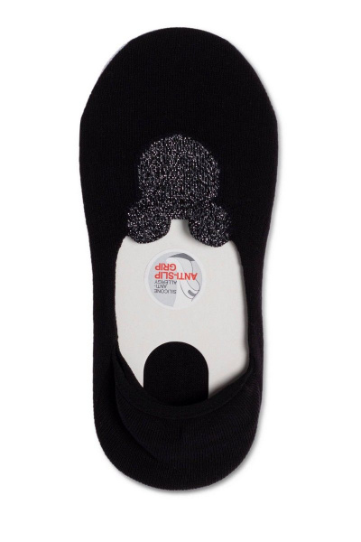 Хлопковые подследники Disney с люрексом и антискользящим покрытием CONTE CONTE_Disney_(люрекс)242 черный - фото 2