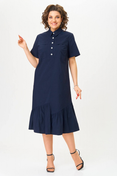 Платье Slaviaelit 537 синий - фото 5