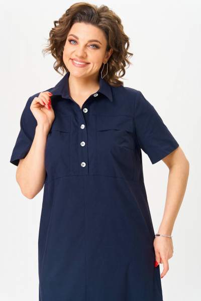 Платье Slaviaelit 537 синий - фото 2