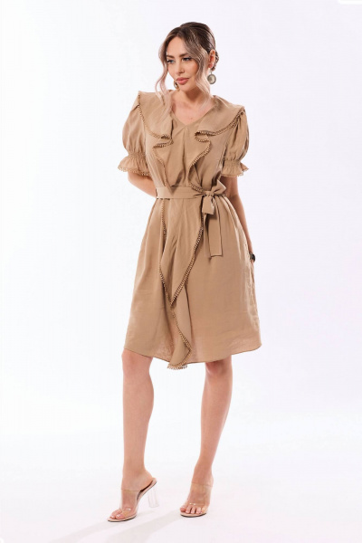 Платье Golden Valley 44172 бежевый - фото 1