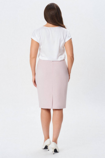 Длинная юбка-карандаш из текстиля с высокой талией на подкладке IVARI 508 пудра - фото 2