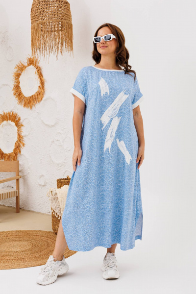 Платье INVITE 4067 голубой - фото 3
