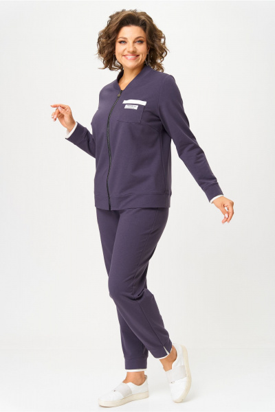 Брюки, бомбер Bonna Image 889-1/4 серо-фиолетовый - фото 10