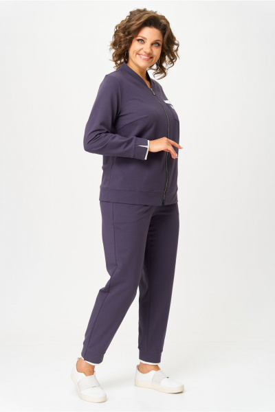 Брюки, бомбер Bonna Image 889-1/4 серо-фиолетовый - фото 9