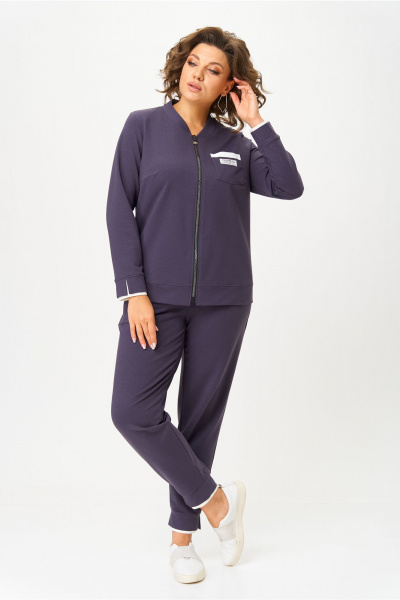 Брюки, бомбер Bonna Image 889-1/4 серо-фиолетовый - фото 1