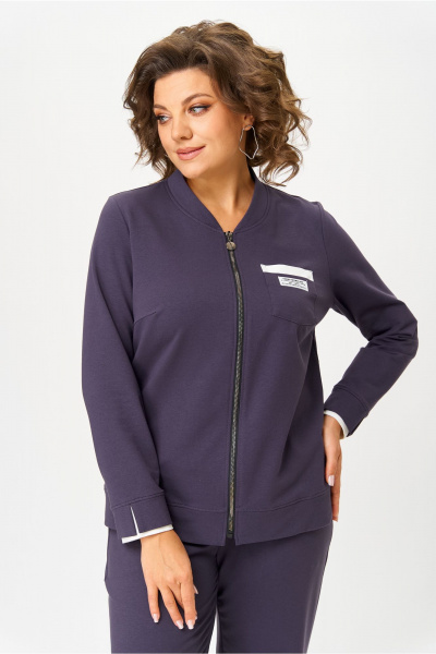 Брюки, бомбер Bonna Image 889-1/4 серо-фиолетовый - фото 6