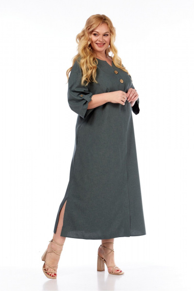 Платье СиБон 0360 хаки - фото 1