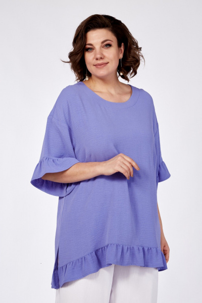 Блуза, брюки СиБон 0314 василек - фото 2