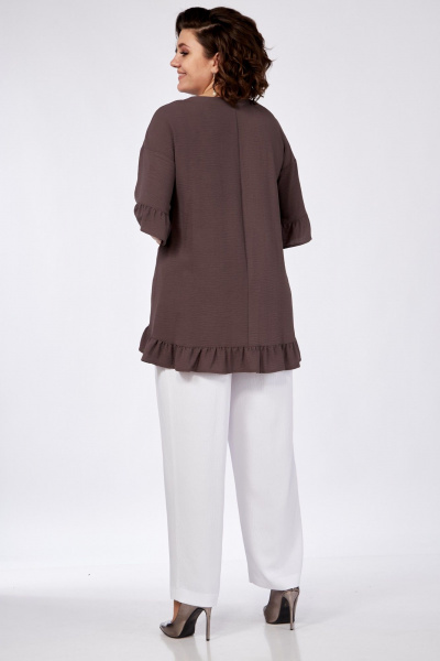 Блуза, брюки СиБон 0314 какао - фото 3