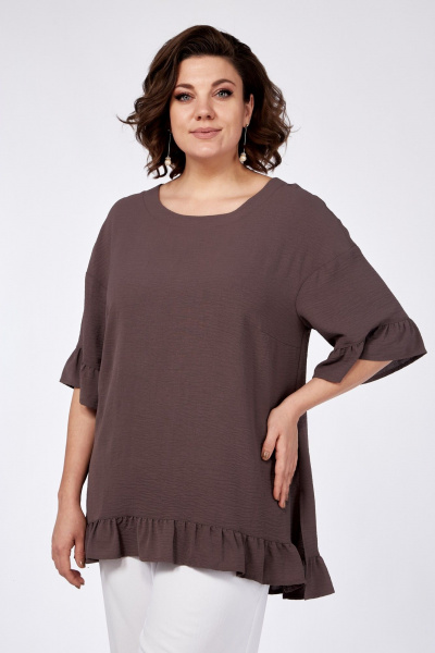 Блуза, брюки СиБон 0314 какао - фото 2