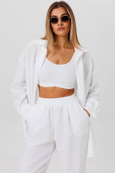 Брюки Ma Сherie 2094 белый - фото 6