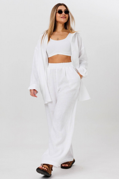 Брюки Ma Сherie 2094 белый - фото 4