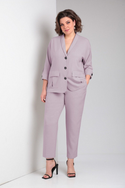 Брюки, жакет, пояс LadisLine 1568 вереск - фото 4