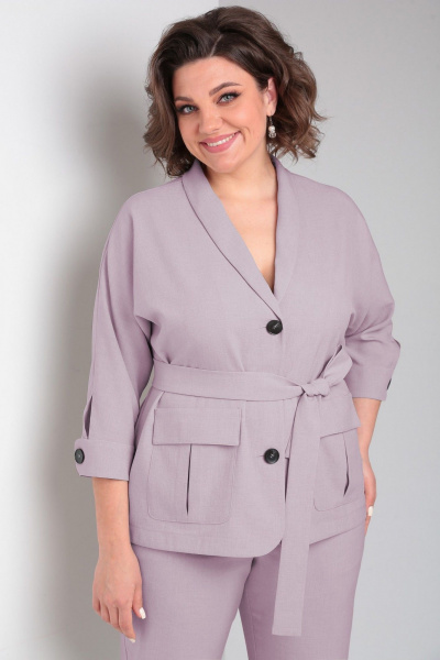 Брюки, жакет, пояс LadisLine 1568 вереск - фото 2