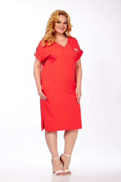 Платье СиБон 0278 коралл - фото 2