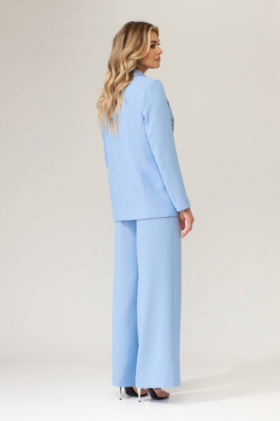 Брюки, жакет, топ Gizart 5204/1 А голубой_гортензия - фото 4