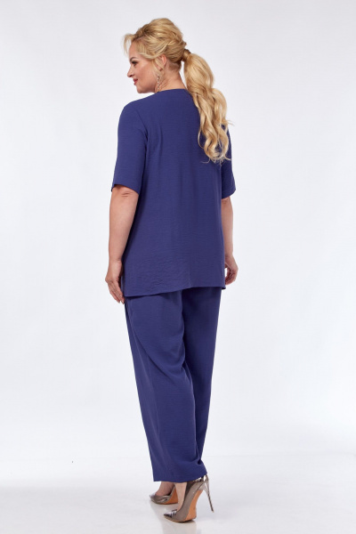 Блуза, брюки СиБон 0338 индиго - фото 4