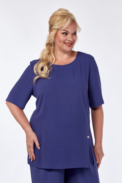 Блуза, брюки СиБон 0338 индиго - фото 3