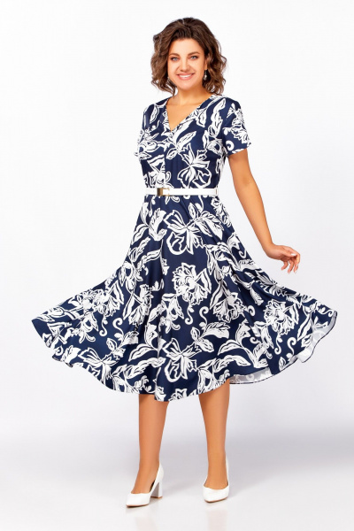 Платье Swallow 858 глубинный_синий - фото 5