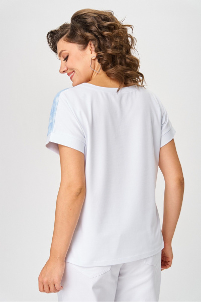 Джемпер Rumoda 2258 голубой_белый - фото 7