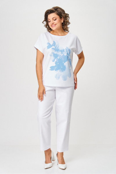 Джемпер Rumoda 2259 голубой_белый - фото 6