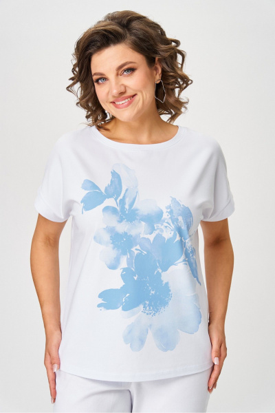 Джемпер Rumoda 2259 голубой_белый - фото 1