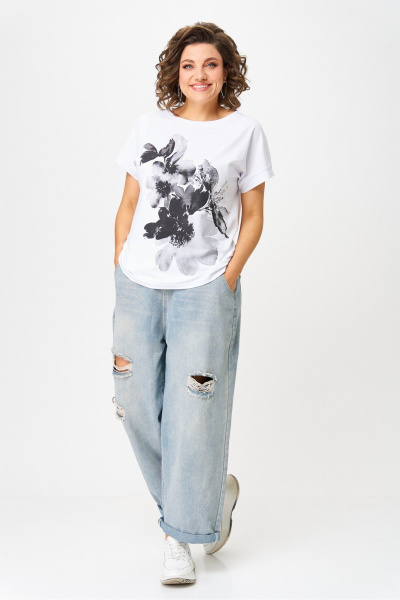 Джемпер Rumoda 2259 черный_белый - фото 6