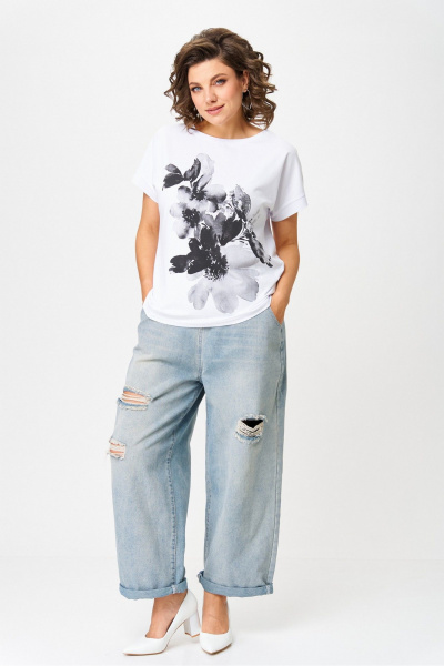 Джемпер Rumoda 2259 черный_белый - фото 2