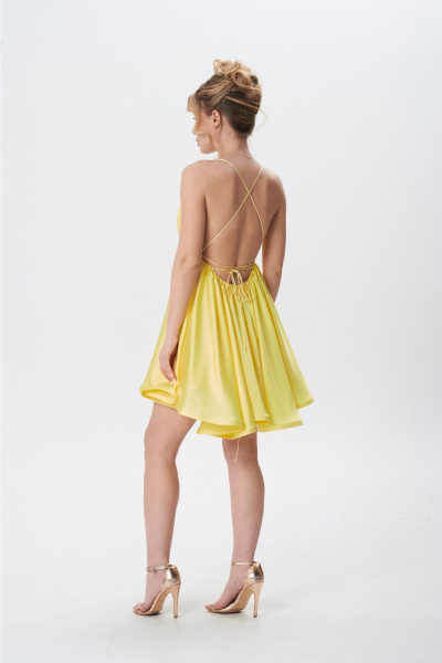 Платье Lady Line 1584 жёлтый - фото 3